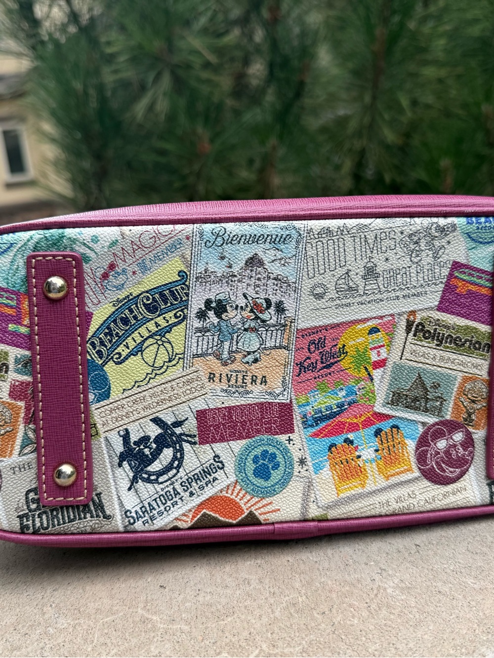 Dooney & Bourke Purple Accent Disney Parks Satchel - Picture 5 of 7